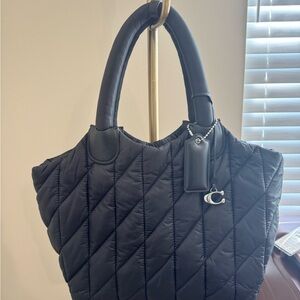 Coach Black Quilted Tote Bag
